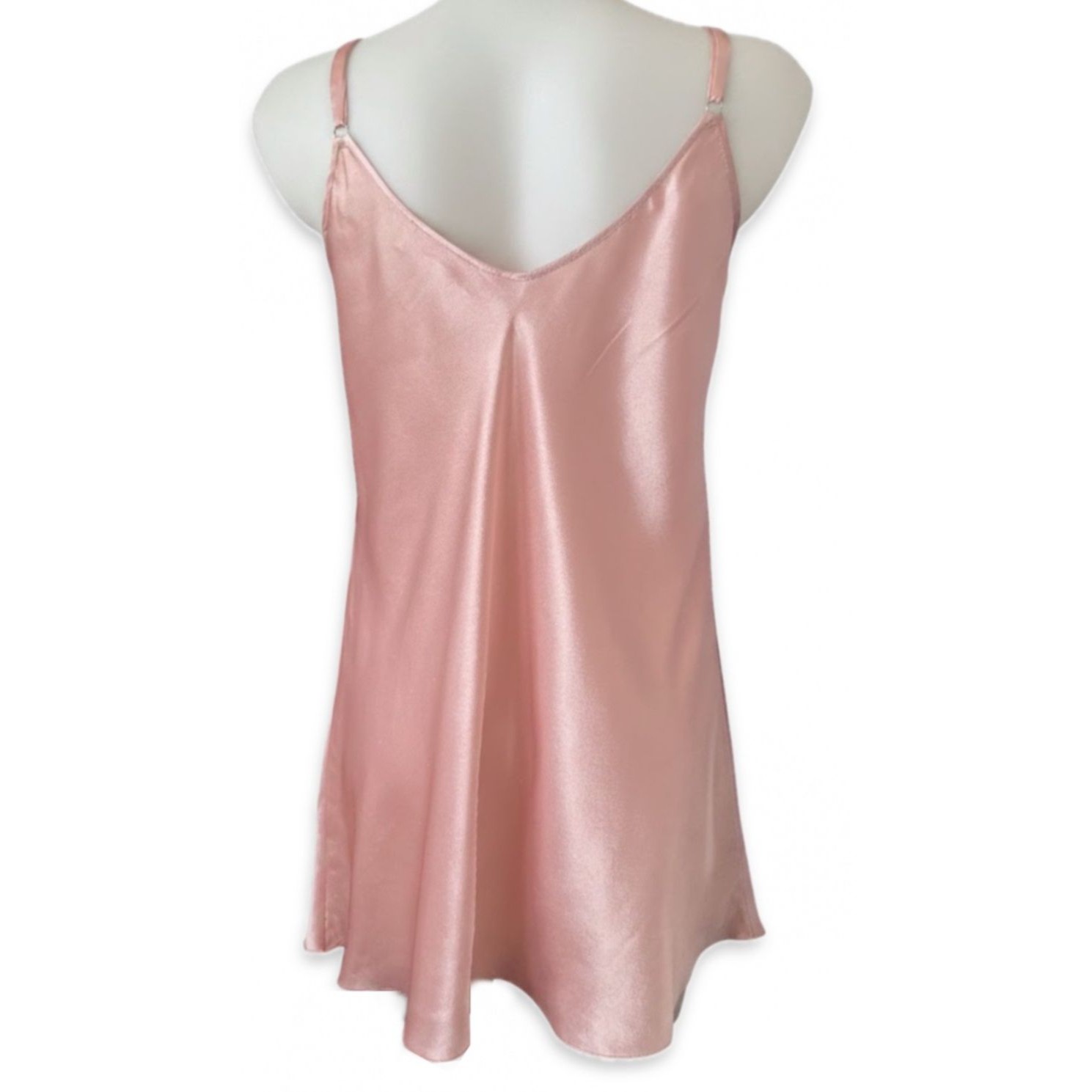 Vtg Oscar De La Renta Pink Label Silk Satin Nightie Chemise Dress Soft Girl — image 3 of 8
